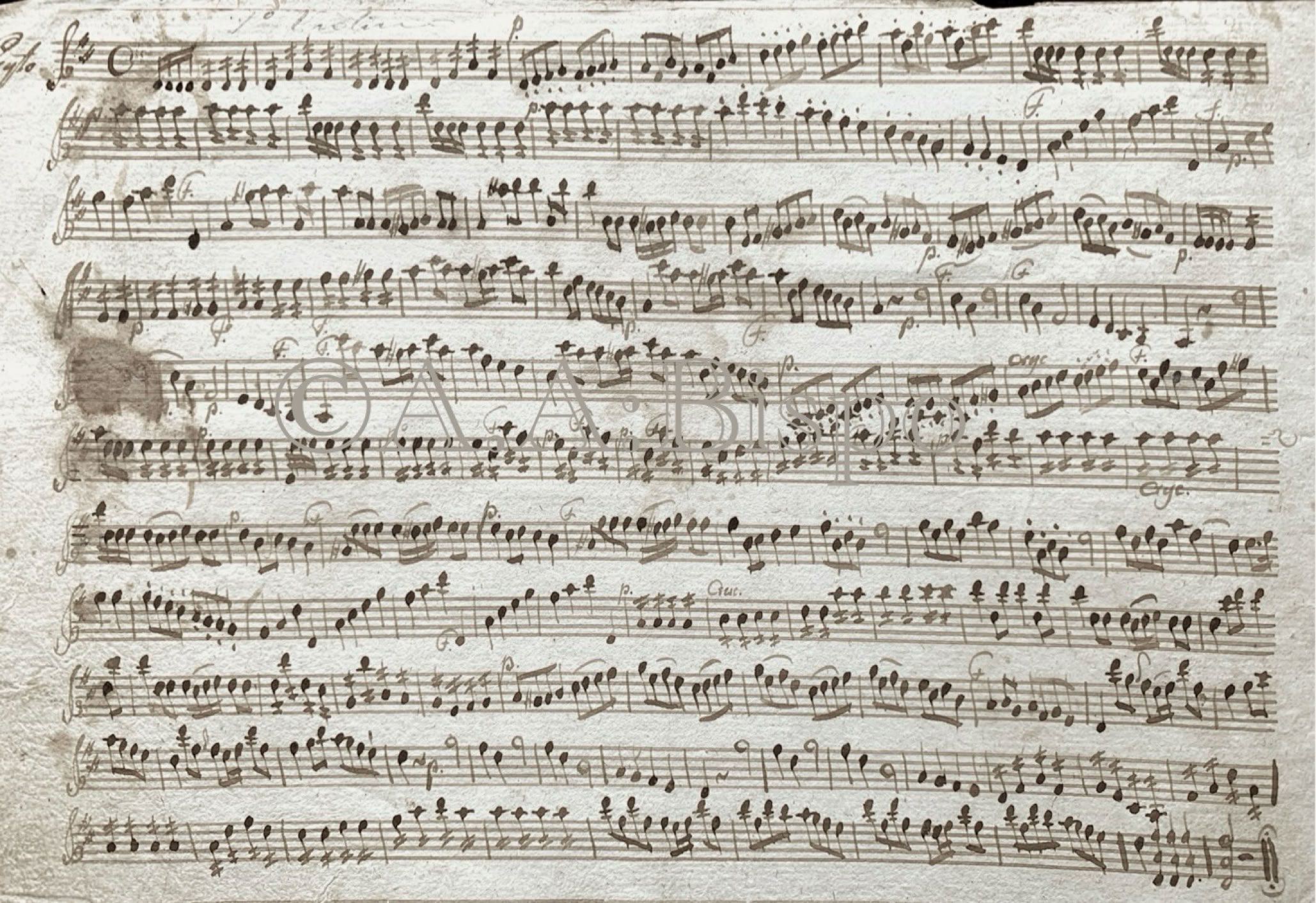 Sinfonia de J. Stamitz do repertório de Guaratinguetá, vale do Paraíba, de fins do século XVIII e início do XIX. Pesquisas de A.A.Bispo